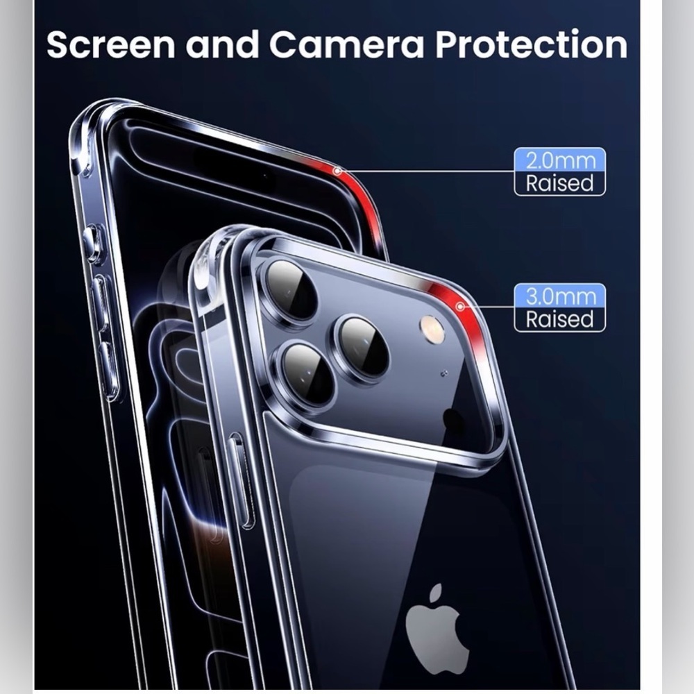 Mkeke Compatible with iPhone 17 Pro Case Clear - Picture 3 of 10